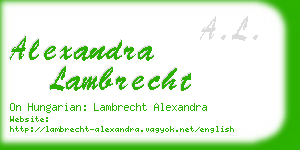 alexandra lambrecht business card